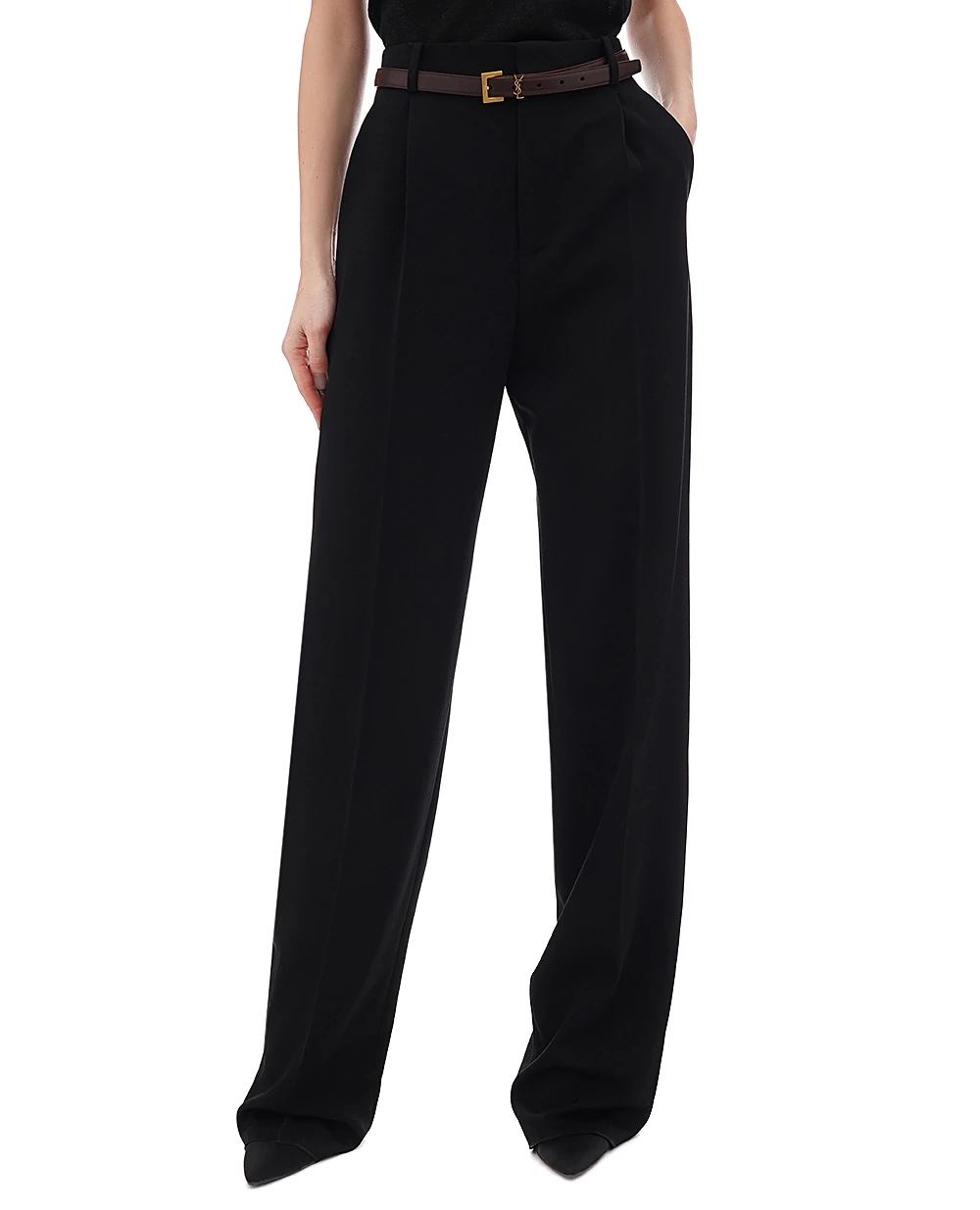 Штани Saint Laurent 813972-Y7E63, чорний колір • Купити в інтернет-магазині Kameron