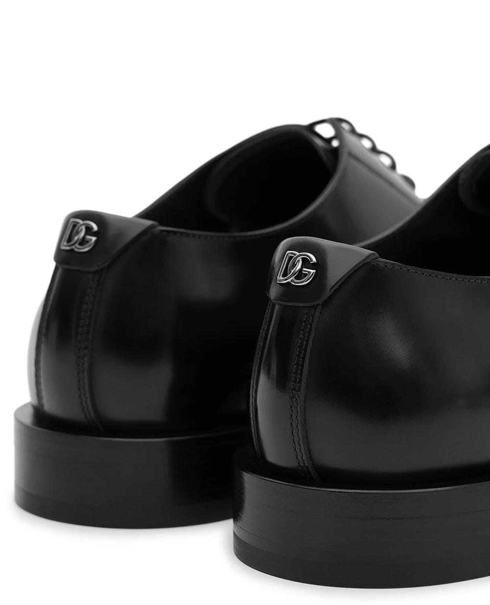 Дербі з телячої шкіри Dolce&Gabbana A10888-A1203, чорний колір • Купити в інтернет-магазині Kameron