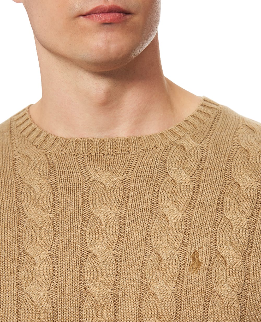 Джемпер с вышитым логотипом Polo Ralph Lauren 710775885517, бежевый цвет • Купить в интернет-магазине Kameron