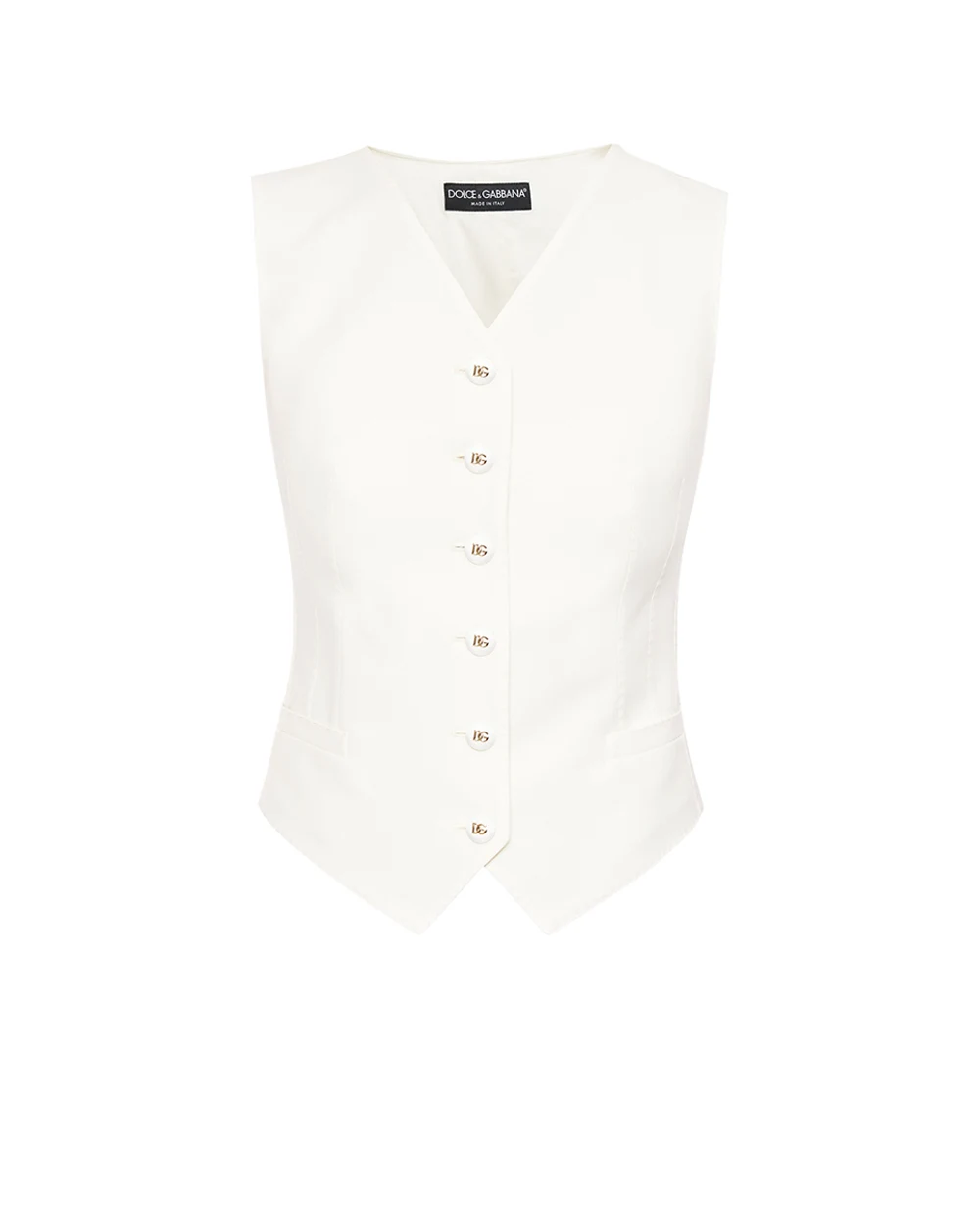 Жилет із вовни Dolce&Gabbana F79H6T-FUBGC, білий колір • Купити в інтернет-магазині Kameron