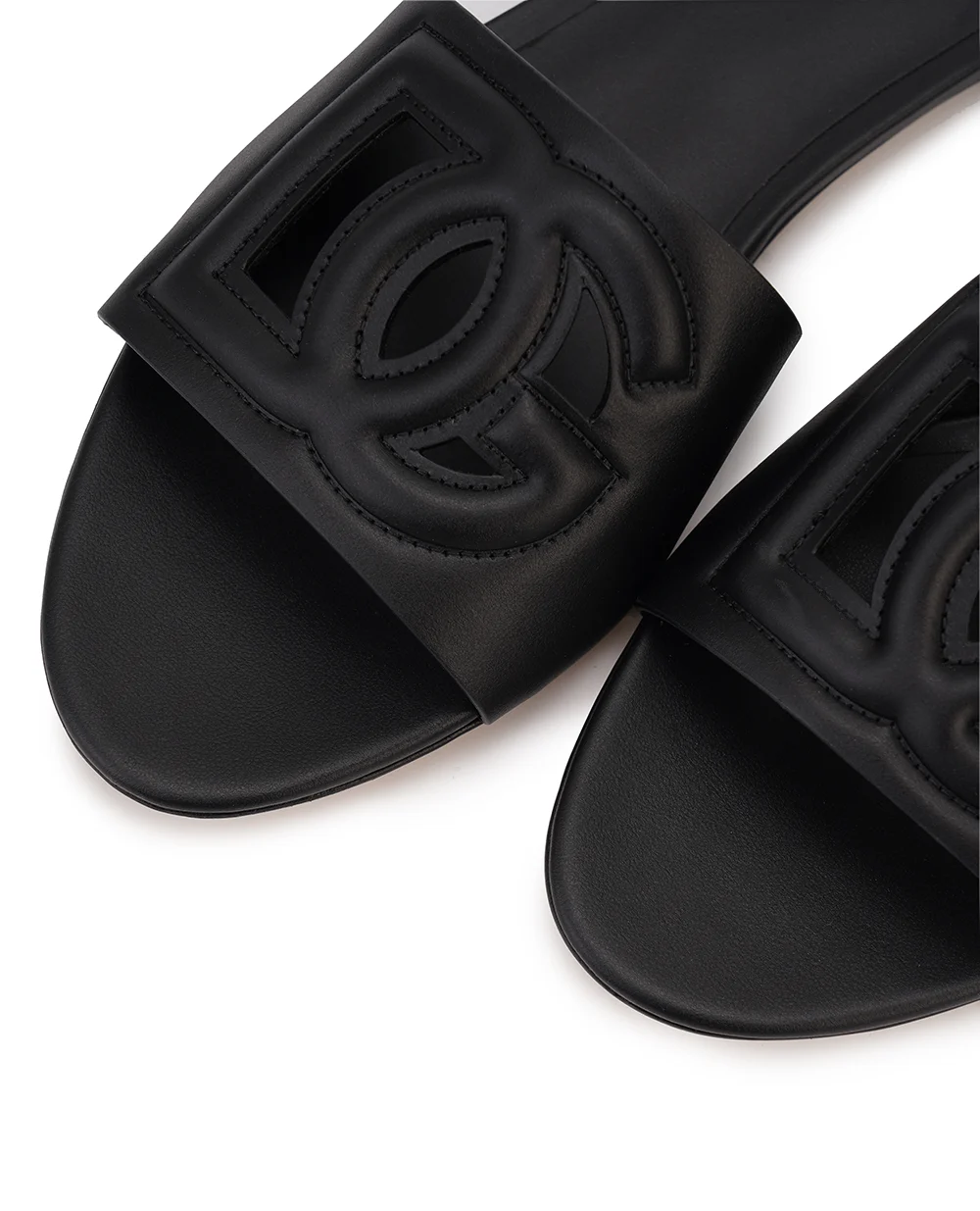 Кожаные мюли Dolce&Gabbana CQ0436-AY329, черный цвет • Купить в интернет-магазине Kameron