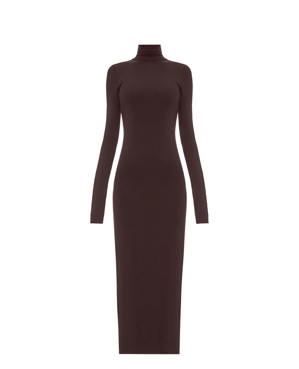 Сукня максі з високим коміром Eterne CB455-13, коричневий колір • Купити в інтернет-магазині Kameron