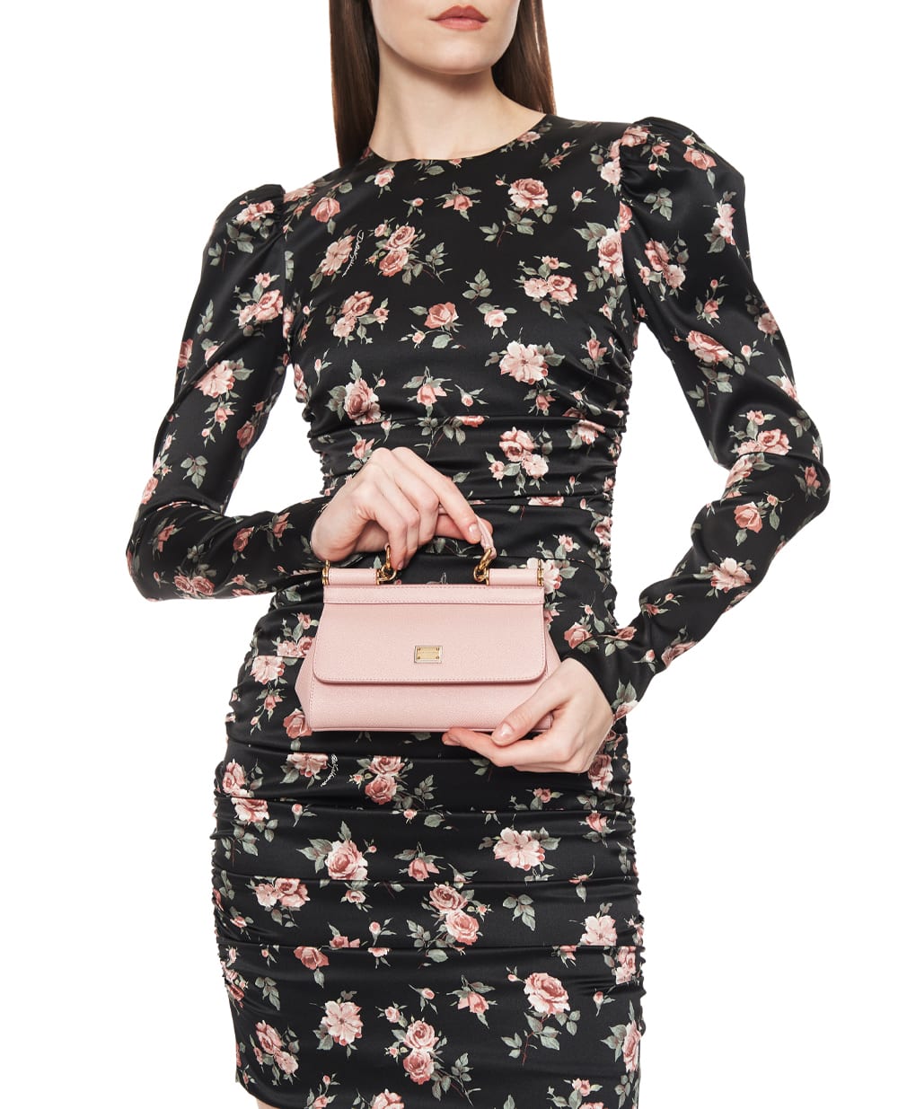 Сумка Sicily Small из телячьей кожи Dolce&Gabbana BB7116-B1001, розовый цвет • Купить в интернет-магазине Kameron