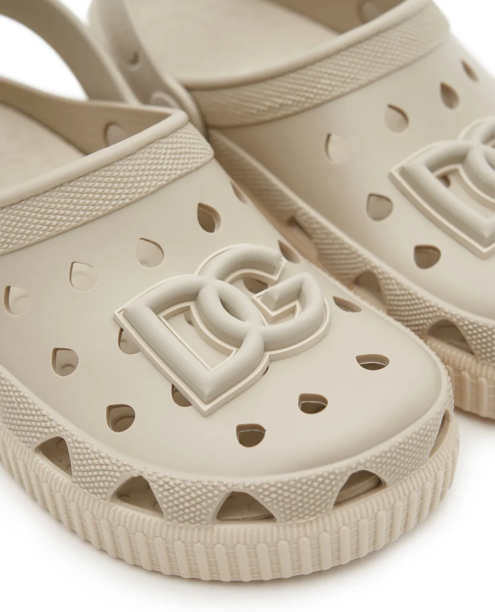 Дитячі шльопанці Dolce&Gabbana Kids DN0213-AT079, бежевий колір • Купити в інтернет-магазині Kameron