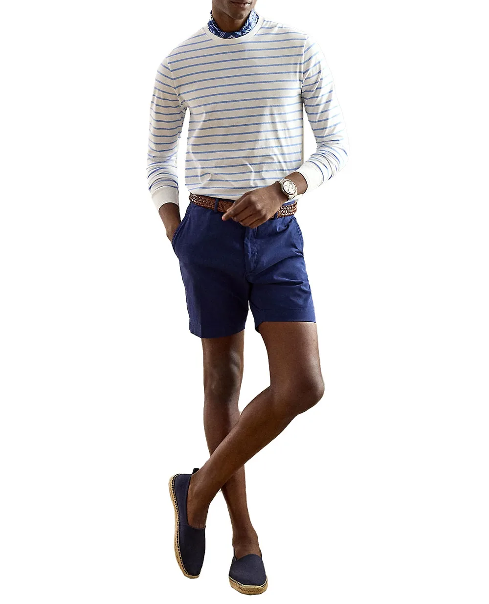 Шорты чиносы Ralph Lauren Purple Label 798949885010, темно-синий цвет • Купить в интернет-магазине Kameron