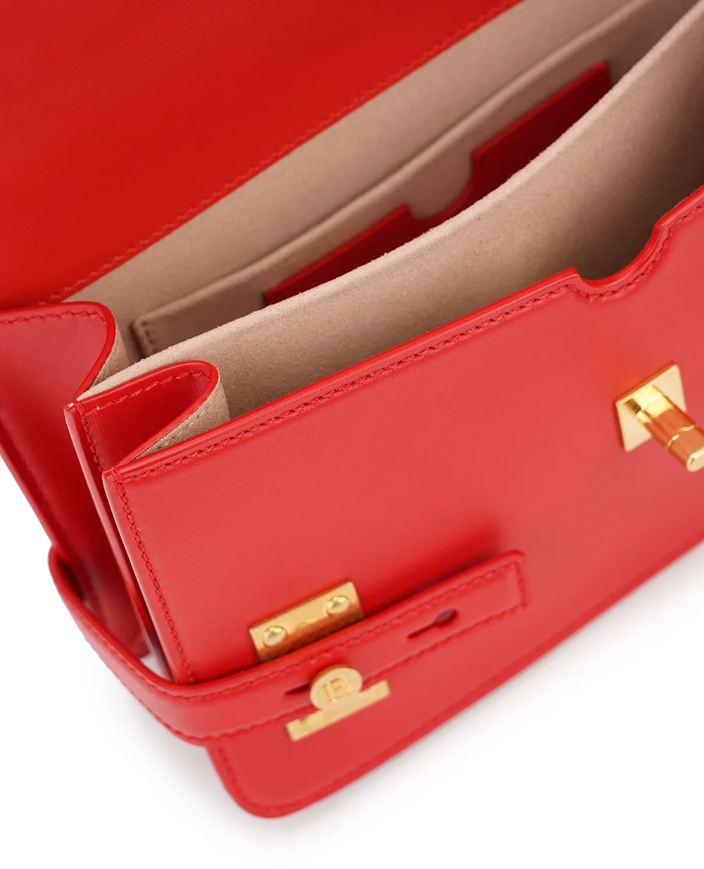 Шкіряна сумка B-Buzz 24 Balmain DN1DA828LAVE, червоний колір • Купити в інтернет-магазині Kameron