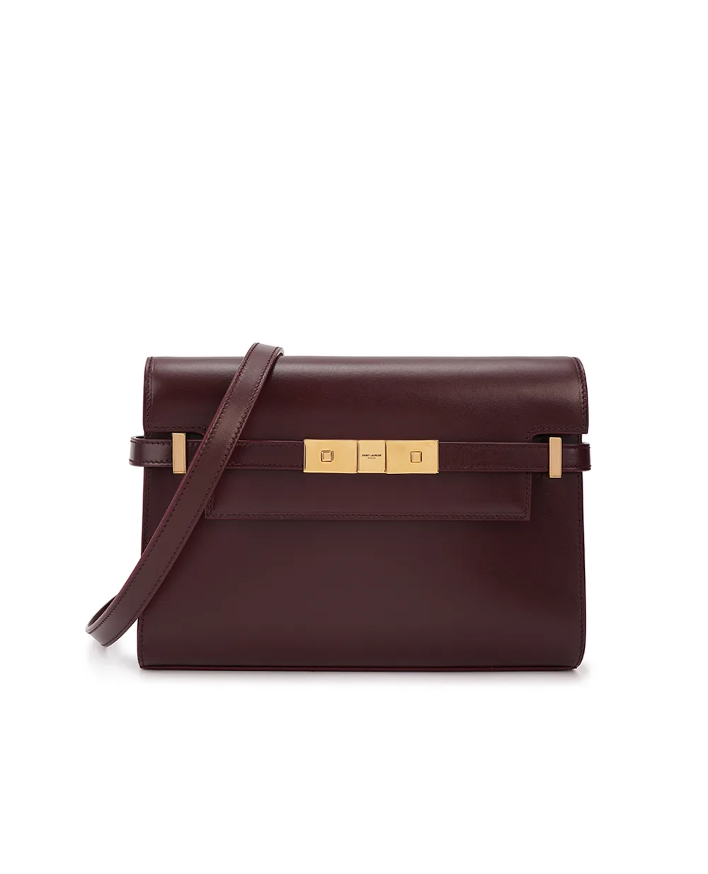 Шкіряна сумка Manhattan Small Saint Laurent 675626-0SX0W, бордовий колір • Купити в інтернет-магазині Kameron
