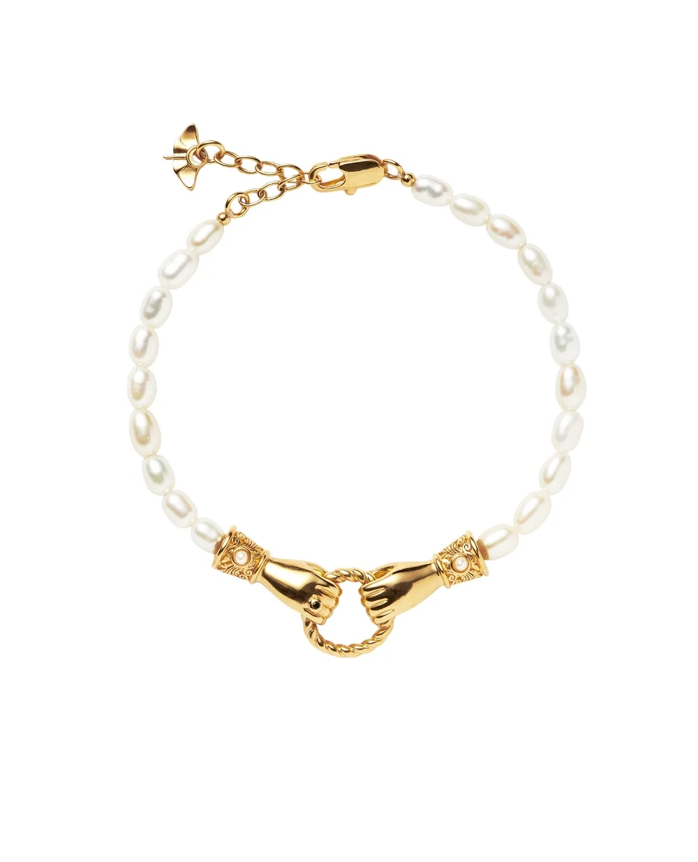 Браслет Harris Reed In Good Hands з перлами Missoma HR-G-B4-WP-S, золотий колір • Купити в інтернет-магазині Kameron