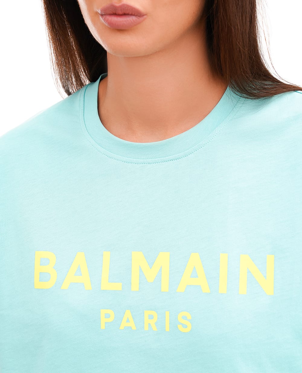 Футболка Balmain BF1EE020BB02-S, мятный цвет • Купить в интернет-магазине Kameron