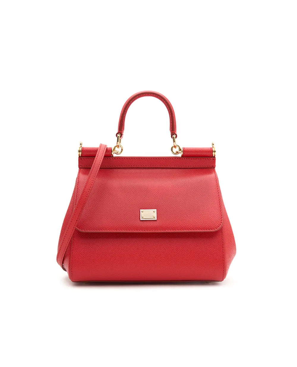 Шкіряна сумка Sicily Medium Dolce&Gabbana BB6003-B1001, червоний колір • Купити в інтернет-магазині Kameron
