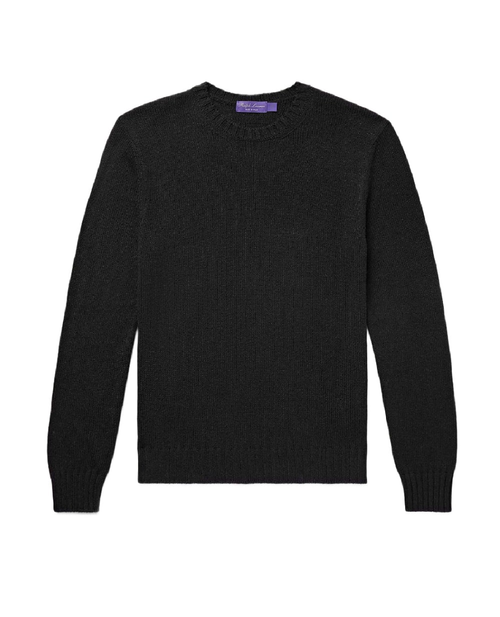 Свитер из шелка и льна Ralph Lauren Purple Label 790P01955002, черный цвет • Купить в интернет-магазине Kameron