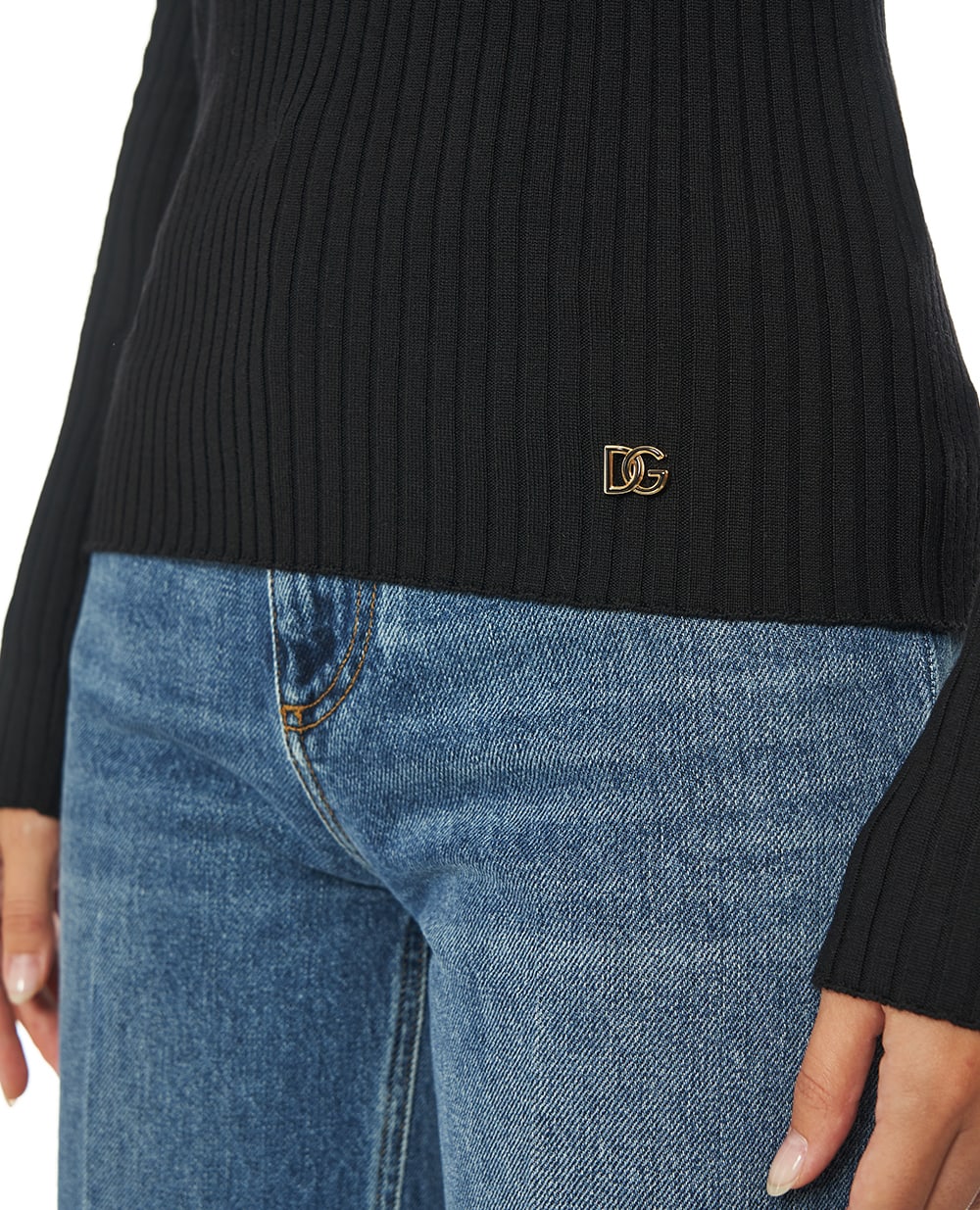 Гольф із вовни Dolce&Gabbana FXW34T-JDVDC, чорний колір • Купити в інтернет-магазині Kameron