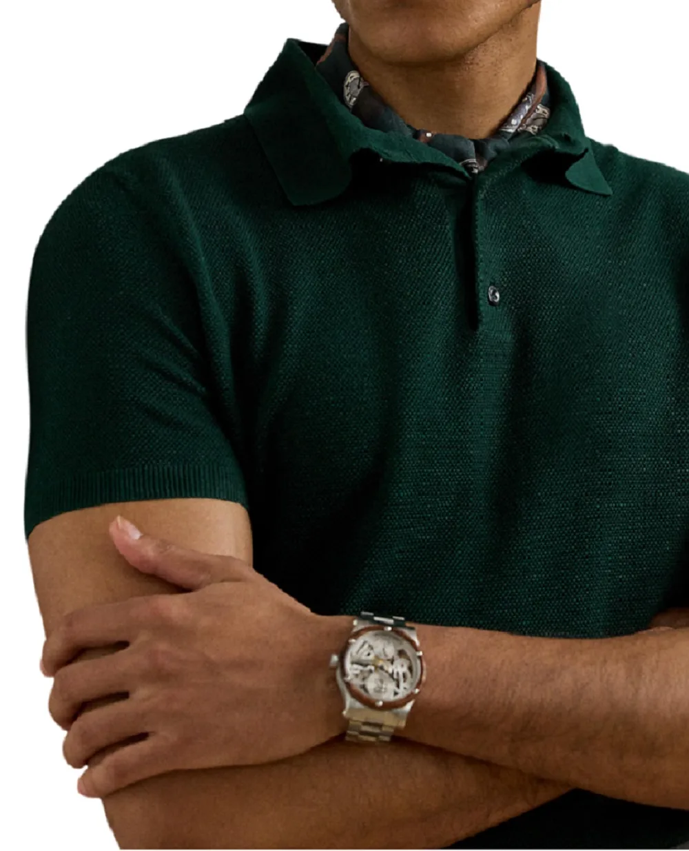 Бавовняний светр з короткими рукавами Ralph Lauren Purple Label 790957779001, зелений колір • Купити в інтернет-магазині Kameron