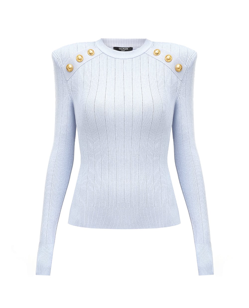 Джемпер Balmain EF1KD001KB07-S, голубой цвет • Купить в интернет-магазине Kameron