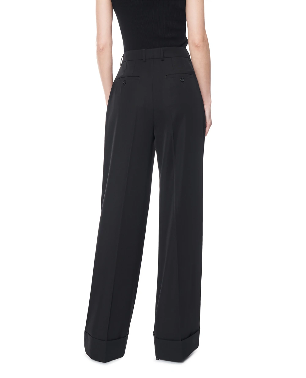 Брюки из шерсти Dolce&Gabbana FTBM0T-FU2OW, черный цвет • Купить в интернет-магазине Kameron