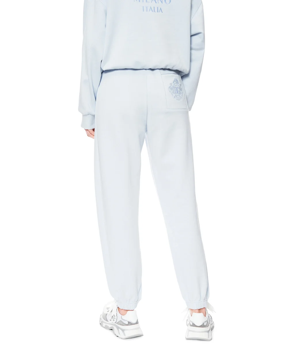 Спортивні штани з вишивкою (костюм) Dolce&Gabbana FTDIDZ-GDDMP, блакитний колір • Купити в інтернет-магазині Kameron