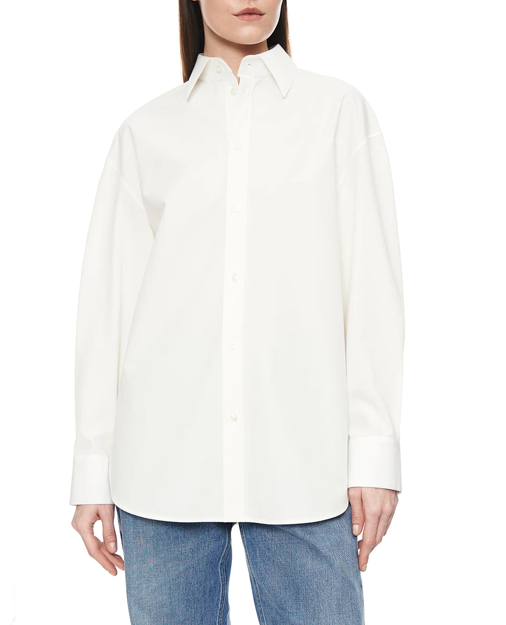 Рубашка Saint Laurent 861482-Y1J61, молочный цвет • Купить в интернет-магазине Kameron