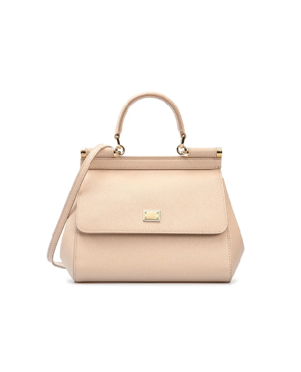 Шкіряна сумка Sicily Medium Dolce&Gabbana BB6003-A1001, бежевий колір • Купити в інтернет-магазині Kameron