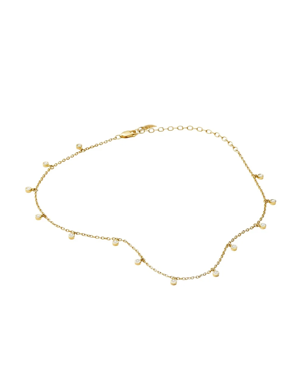 Намисто-чокер з підвісками з кристалів Missoma CM-G-NC1-CZ, золотий колір • Купити в інтернет-магазині Kameron