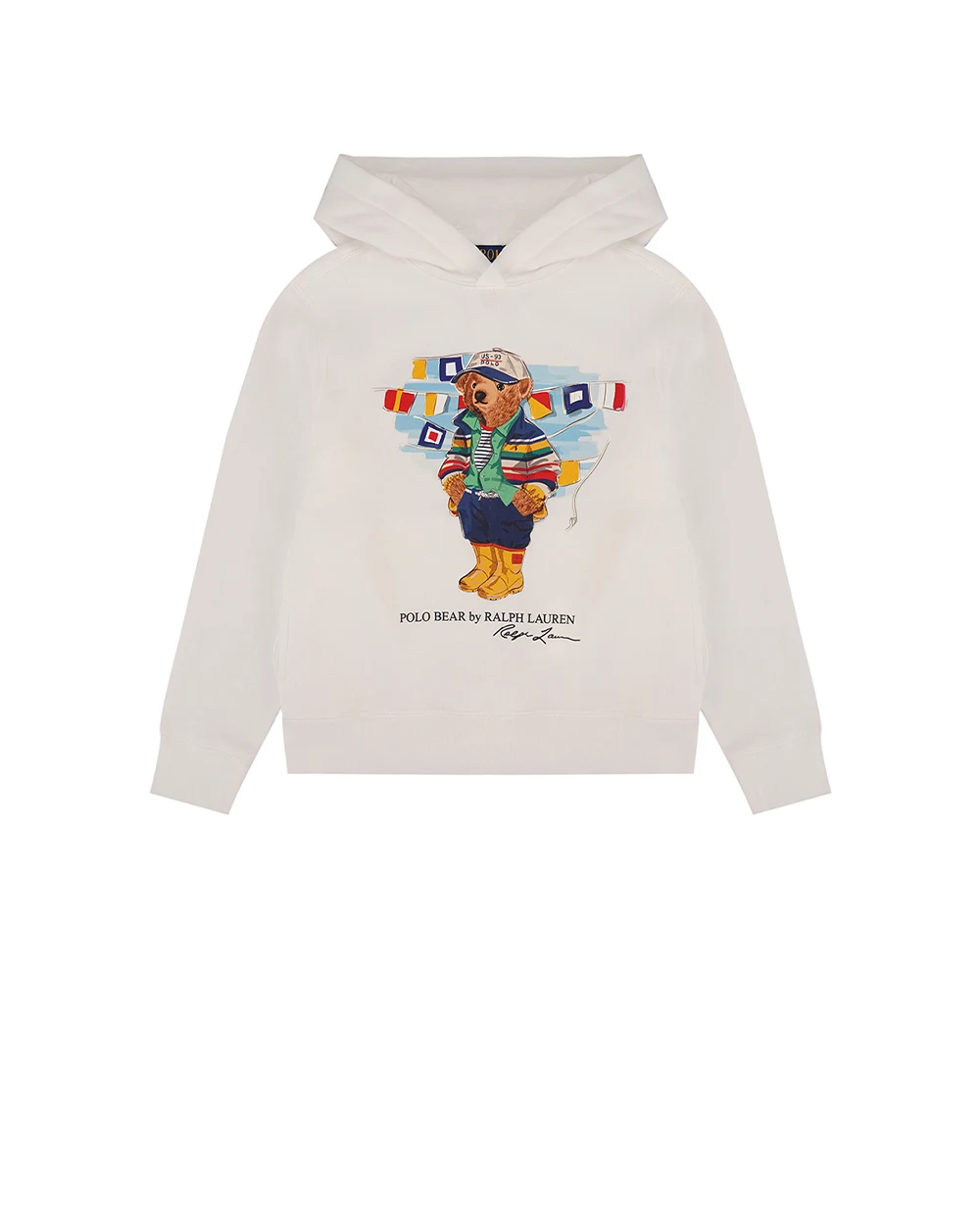 Детское худи Polo Bear Polo Ralph Lauren Kids 322974848001, белый цвет • Купить в интернет-магазине Kameron