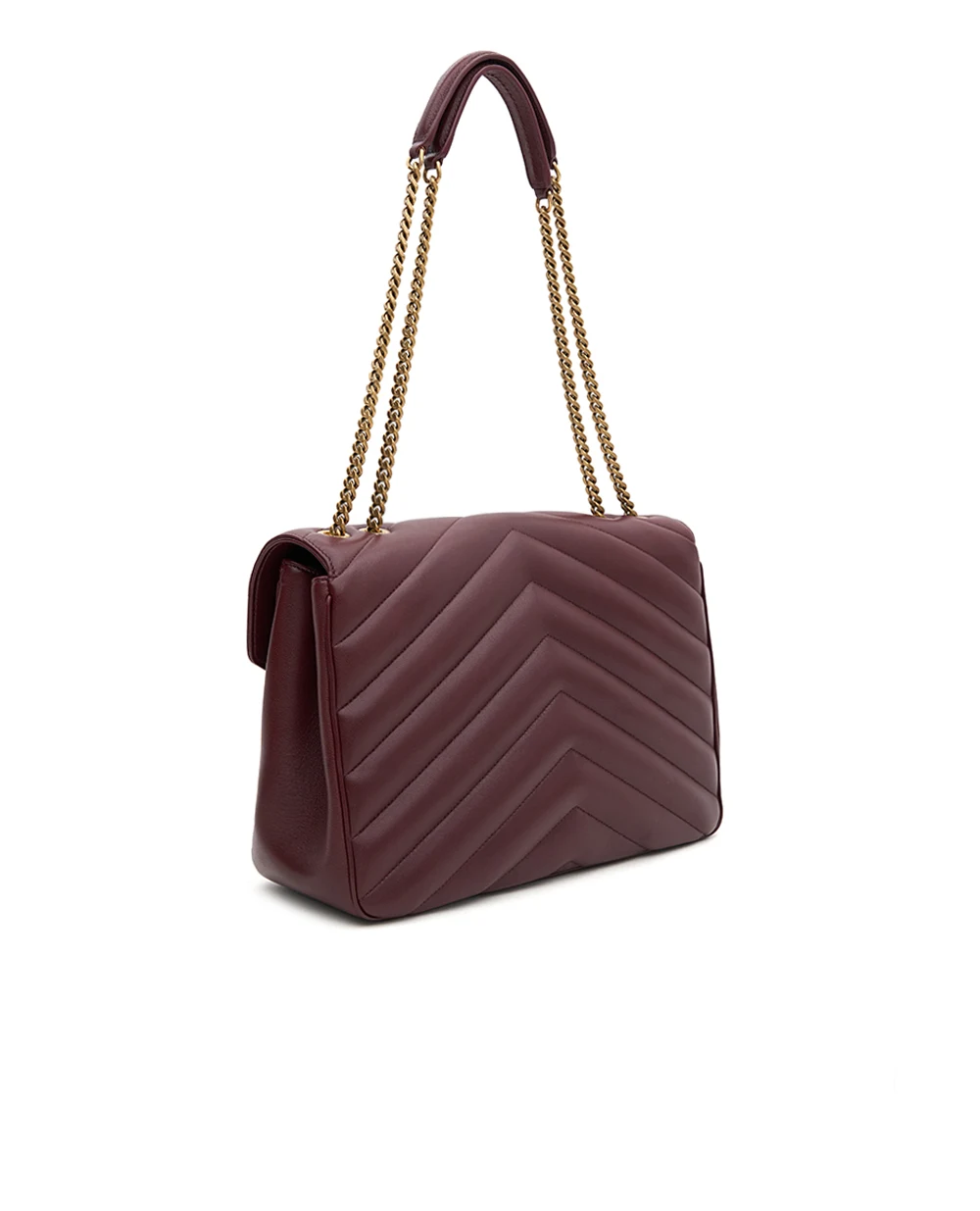 Сумка из кожи Loulou Large Saint Laurent 803541-AAEAX, бордовый цвет • Купить в интернет-магазине Kameron