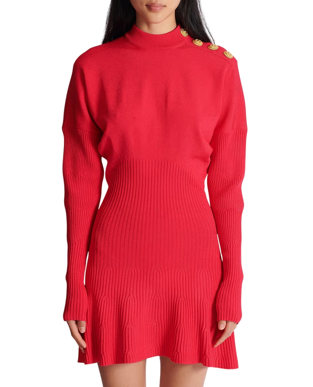 Сукня міні Balmain GF1R9417KJ44, червоний колір • Купити в інтернет-магазині Kameron