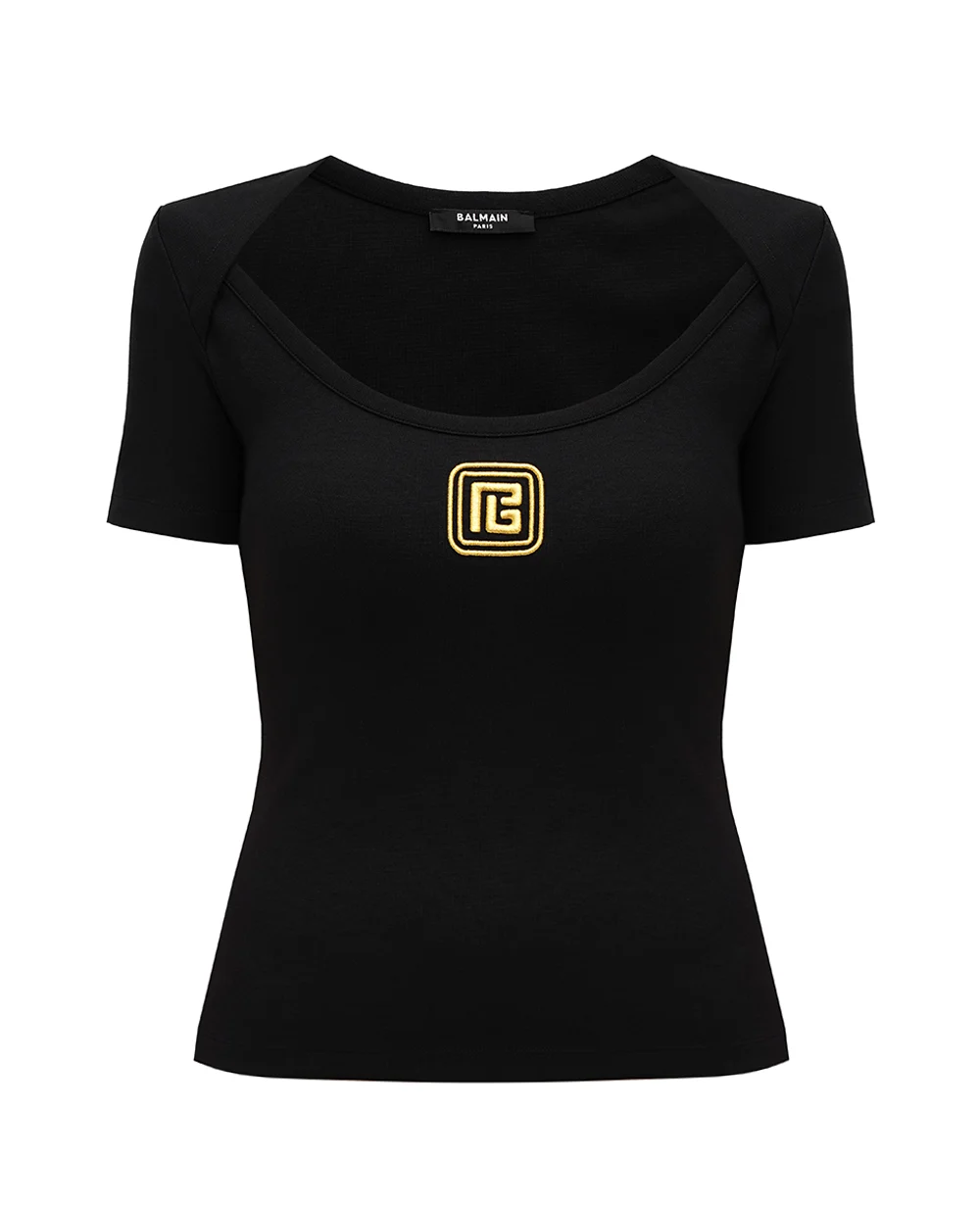 Футболка Balmain EF1EF101BC49, чорний колір • Купити в інтернет-магазині Kameron