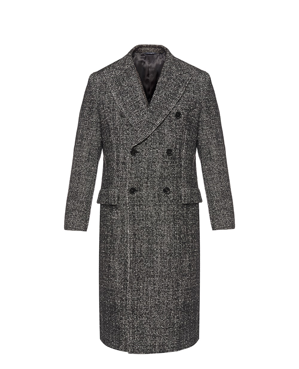 Пальто двобортне з вовни Dolce&Gabbana G050LT-FMZAQ, чорний колір • Купити в інтернет-магазині Kameron