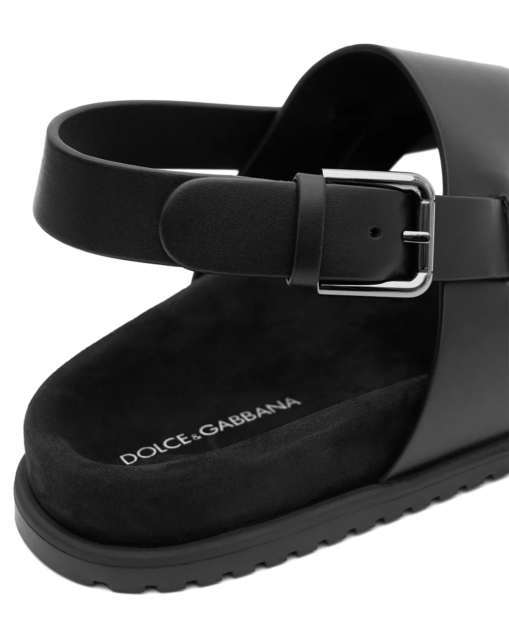 Сандалі DG Casual із телячої шкіри Dolce&Gabbana A80568-A0118, чорний колір • Купити в інтернет-магазині Kameron