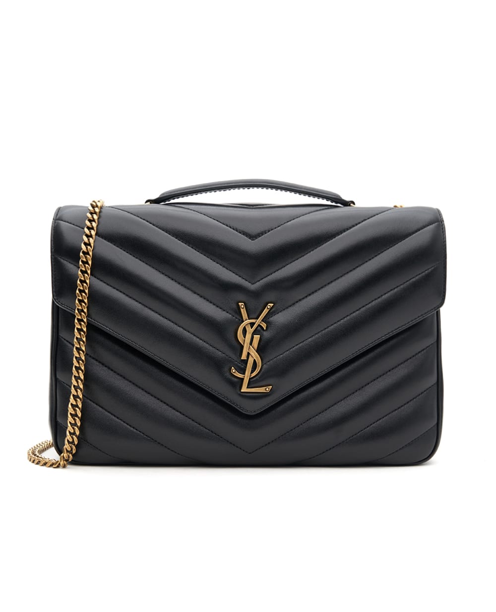 Сумка из кожи Loulou Large Saint Laurent 803541-AAEAX, черный цвет • Купить в интернет-магазине Kameron