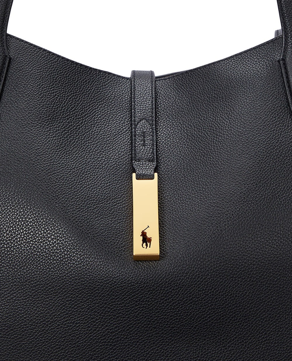 Кожаная сумка-тоут Polo Ralph Lauren 428935220002, черный цвет • Купить в интернет-магазине Kameron