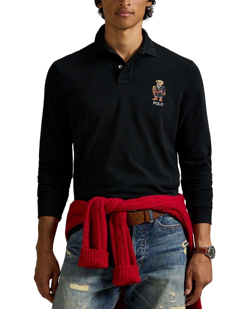 Поло-рубашка Polo Bear Polo Ralph Lauren 710981793002, черный цвет • Купить в интернет-магазине Kameron