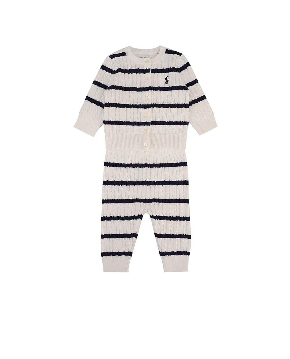 Детский костюм (кофта, брюки) Polo Ralph Lauren Kids 310958296001, белый цвет • Купить в интернет-магазине Kameron