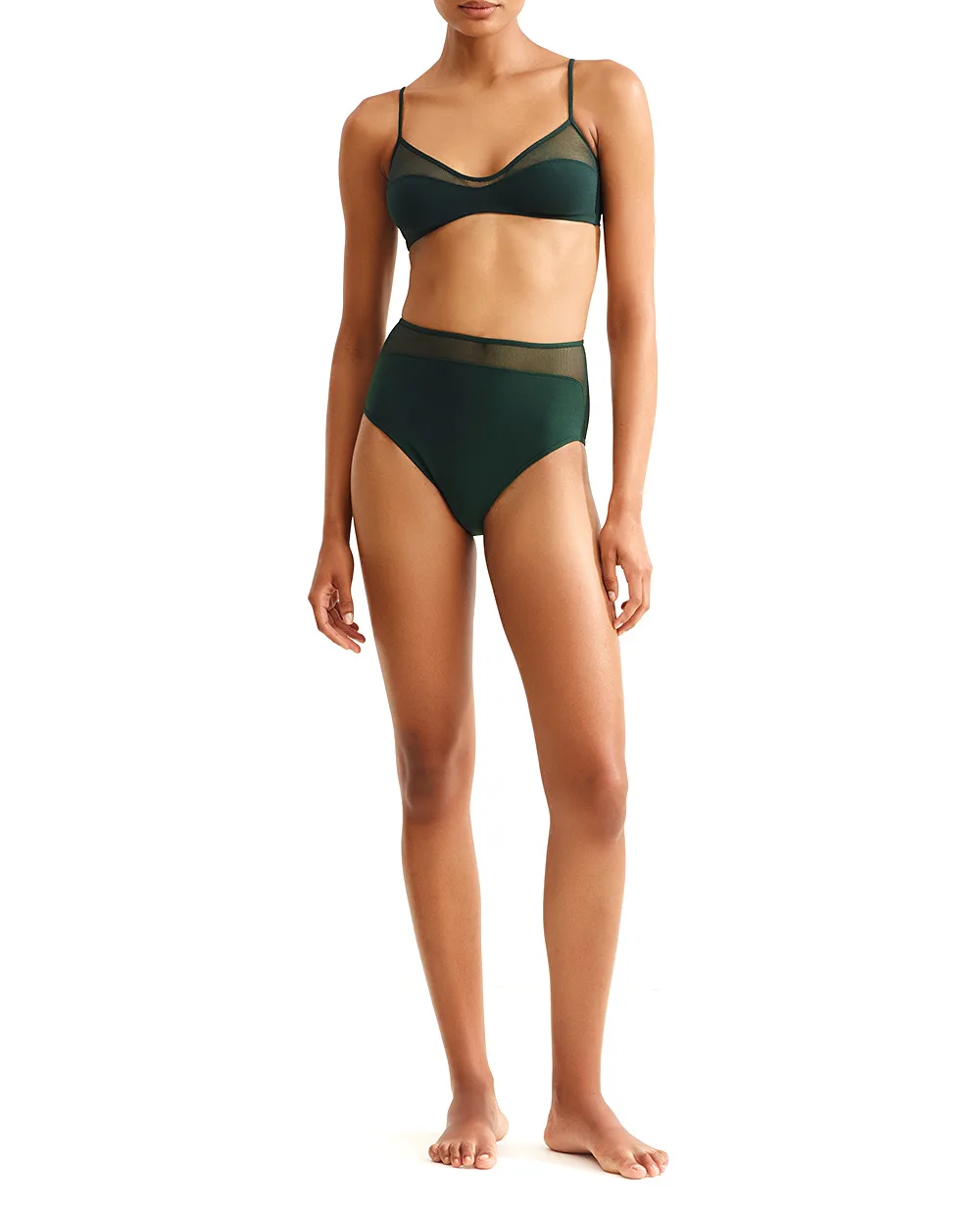 Топ купальника COMPLICE ERES 032604, темно-зеленый цвет • Купить в интернет-магазине Kameron