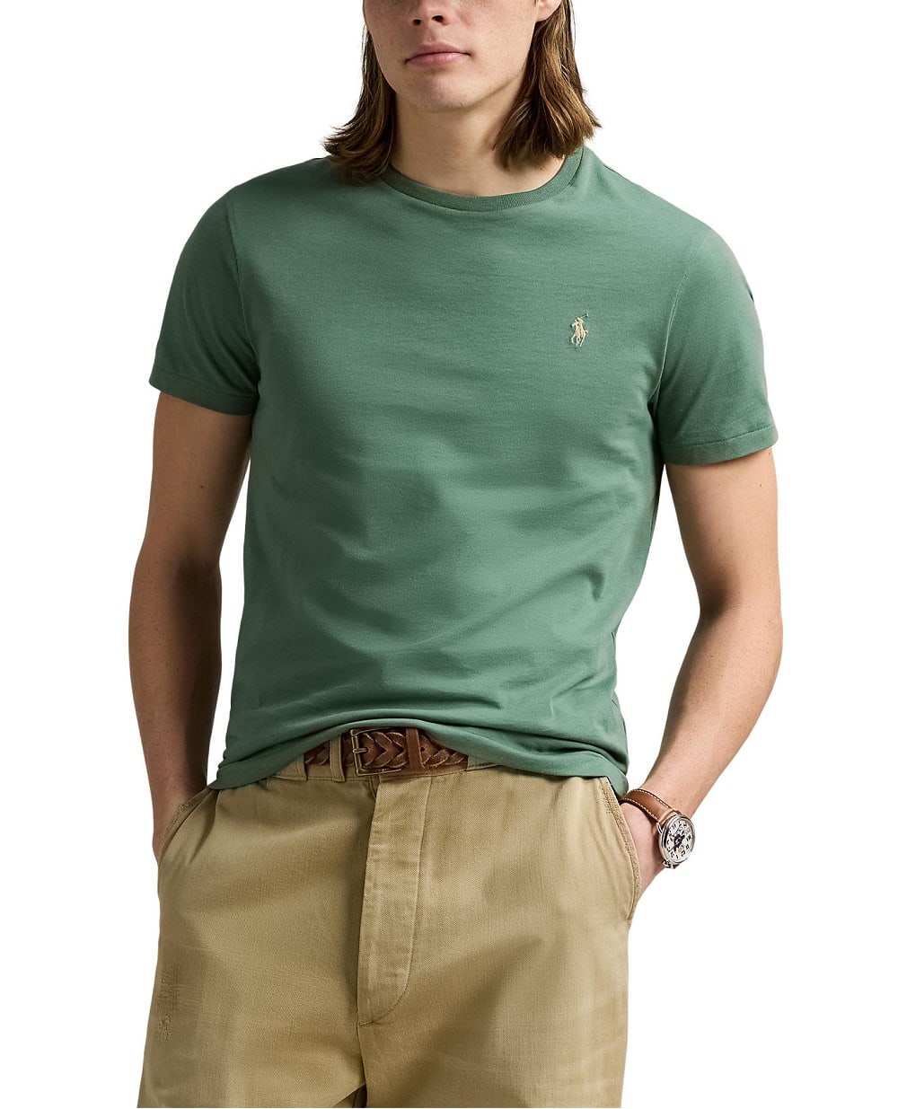 Футболка Polo Ralph Lauren 710671438432, зеленый цвет • Купить в интернет-магазине Kameron