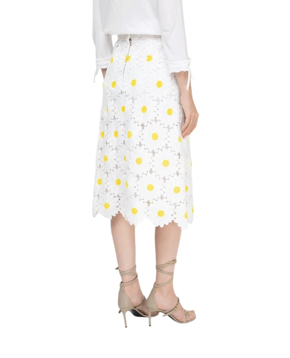 Юбка Dolce&Gabbana F4AHET-HLMHE, белый цвет • Купить в интернет-магазине Kameron