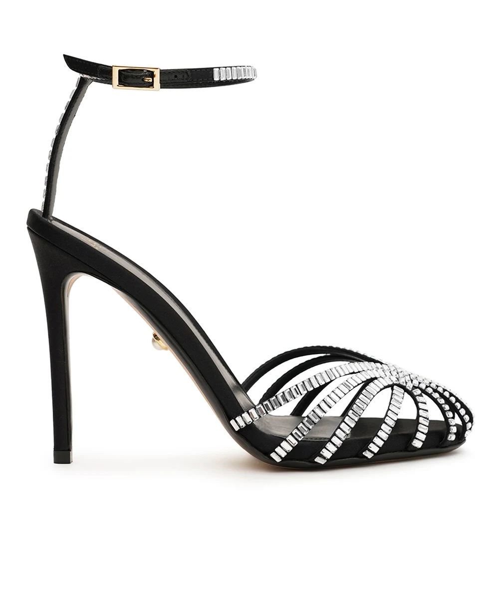 Босоножки Penelope 110 с кристаллами Alevi L20SC005.U.0222997, черный цвет • Купить в интернет-магазине Kameron