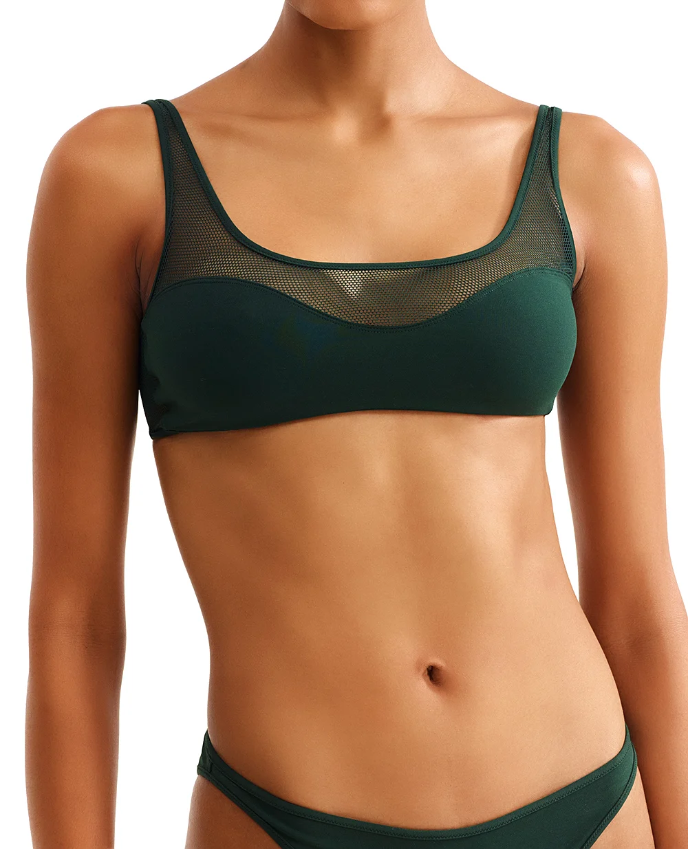 Топ купальника CRESCENDO ERES 032605, темно-зеленый цвет • Купить в интернет-магазине Kameron