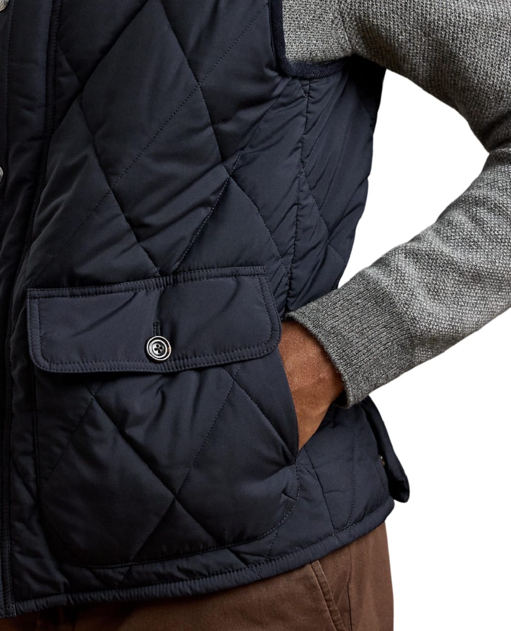 Жилет стьобаний Carleton Ralph Lauren Purple Label 790957970001, синій колір • Купити в інтернет-магазині Kameron