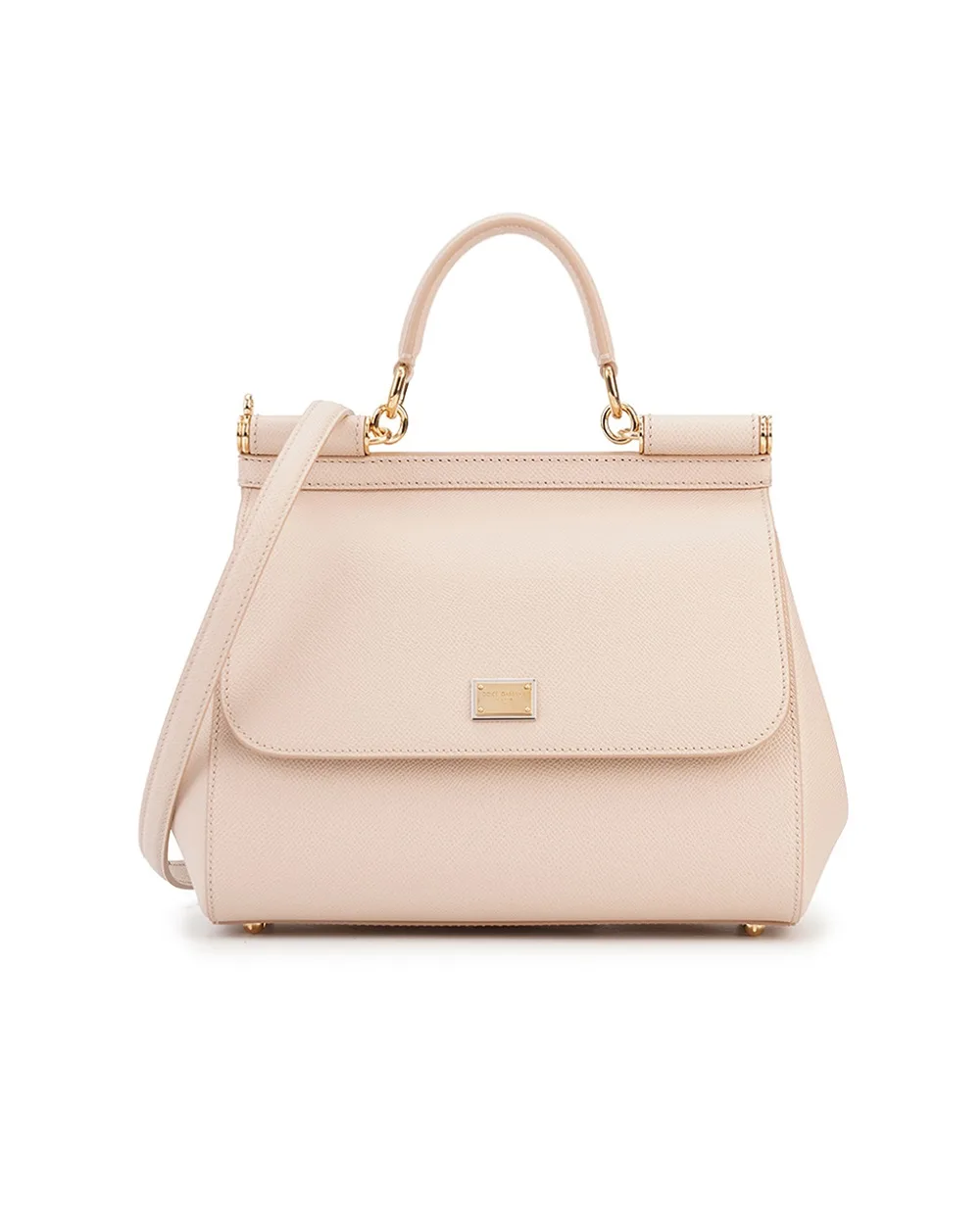 Кожаная сумка Sicily Large Dolce&Gabbana BB6002-B1001, бежевый цвет • Купить в интернет-магазине Kameron