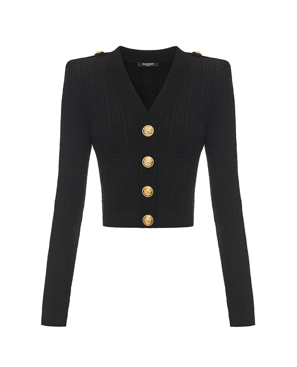 Кардиган Balmain FF1KL245KI50, чорний колір • Купити в інтернет-магазині Kameron