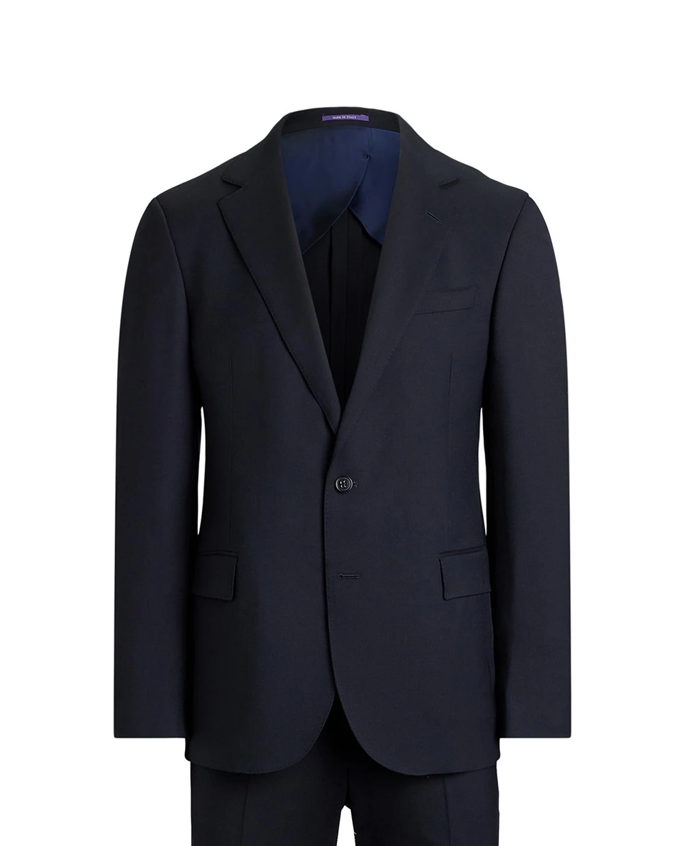 Костюм из шерсти ручной работы Ralph Lauren Purple Label 798971826001, темно-синий цвет • Купить в интернет-магазине Kameron