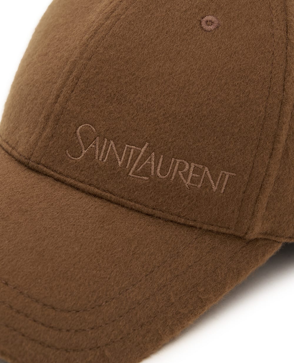 Кепка з кашеміру Saint Laurent 842598-3YS58, коричневий колір • Купити в інтернет-магазині Kameron