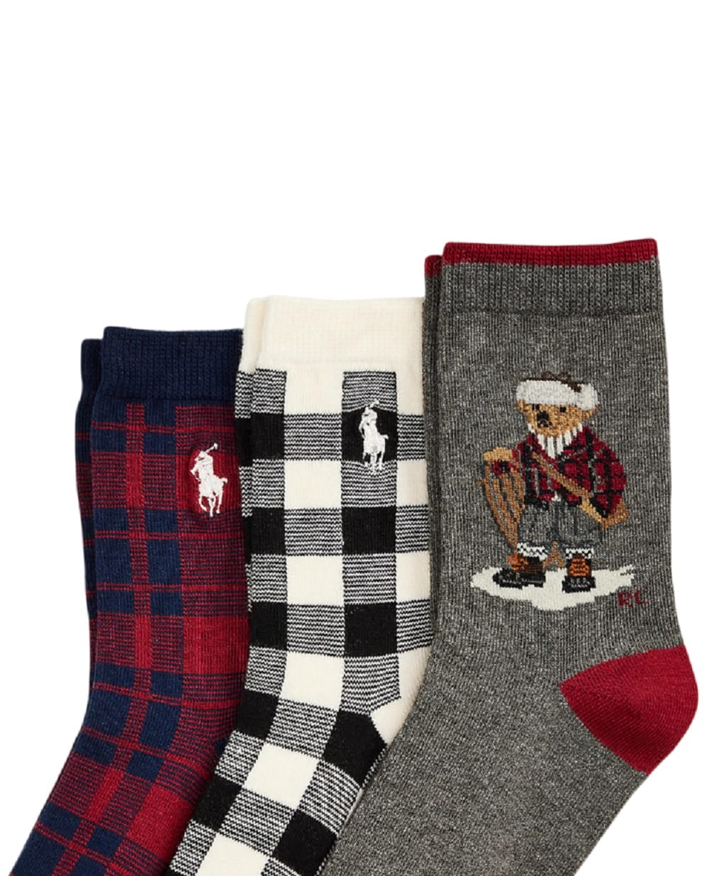 Детские носки Polo Bear (3 пары) Polo Ralph Lauren Kids 443P03158001, разноцветный цвет • Купить в интернет-магазине Kameron