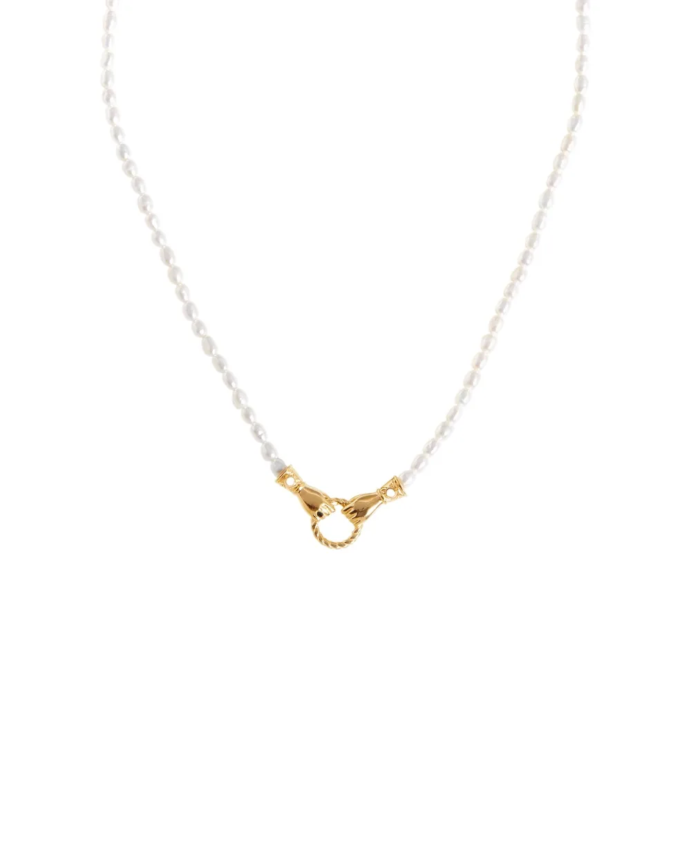 Підвіска-кольє Harris Reed In Good Hands з перлами Missoma HR-G-N8-WP-BX, золотий колір • Купити в інтернет-магазині Kameron