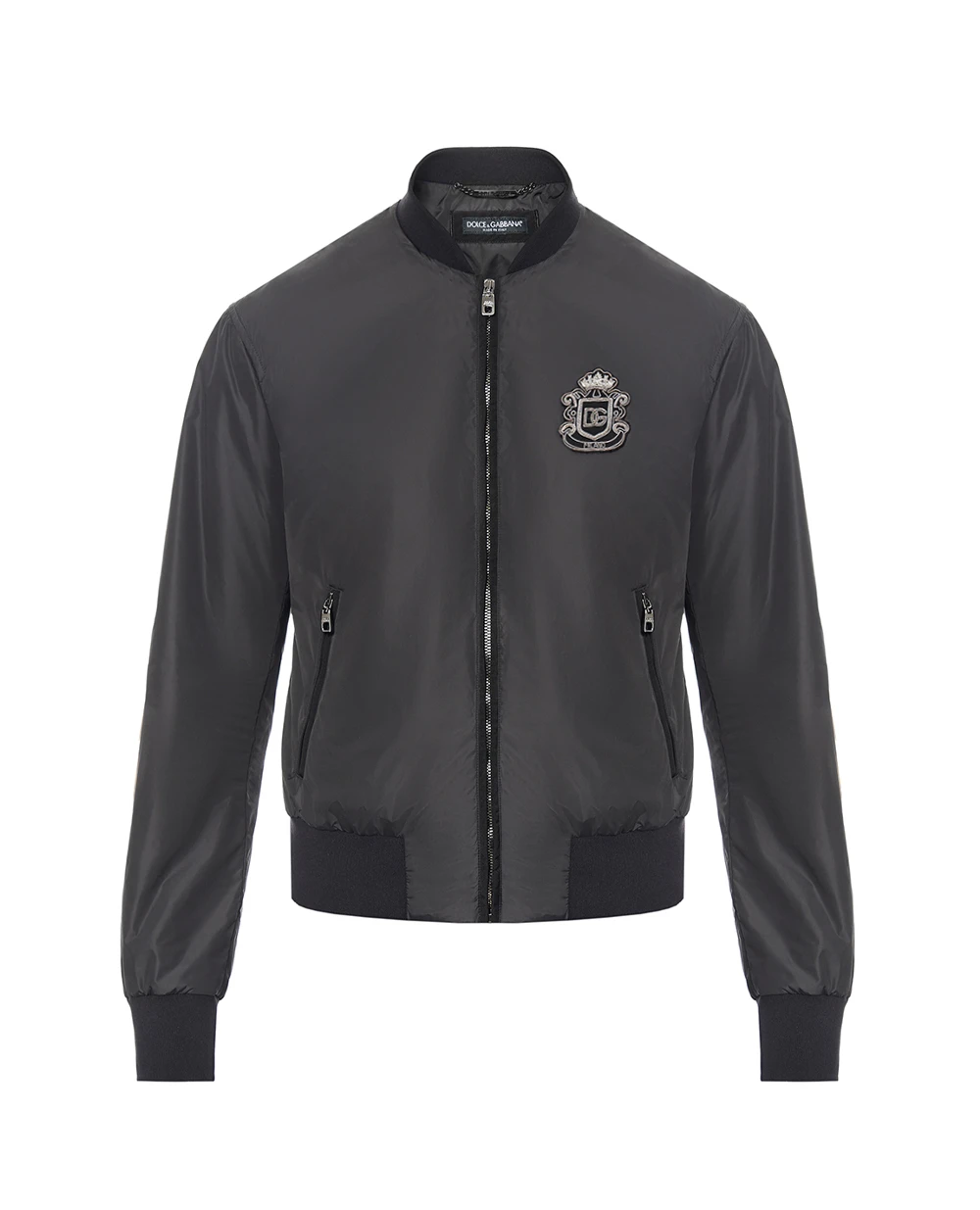 Бомбер с аппликацией логотипа Dolce&Gabbana G9ABPZ-GK292, черный цвет • Купить в интернет-магазине Kameron