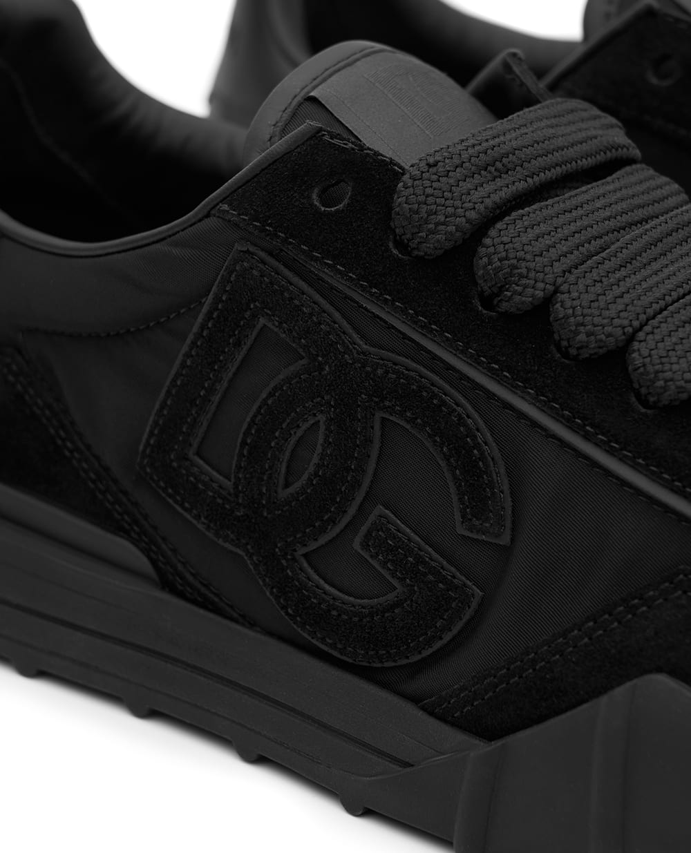 Кроссовки DG Athletic из ткани и телячьей замши Dolce&Gabbana CS2384-A0354, черный цвет • Купить в интернет-магазине Kameron