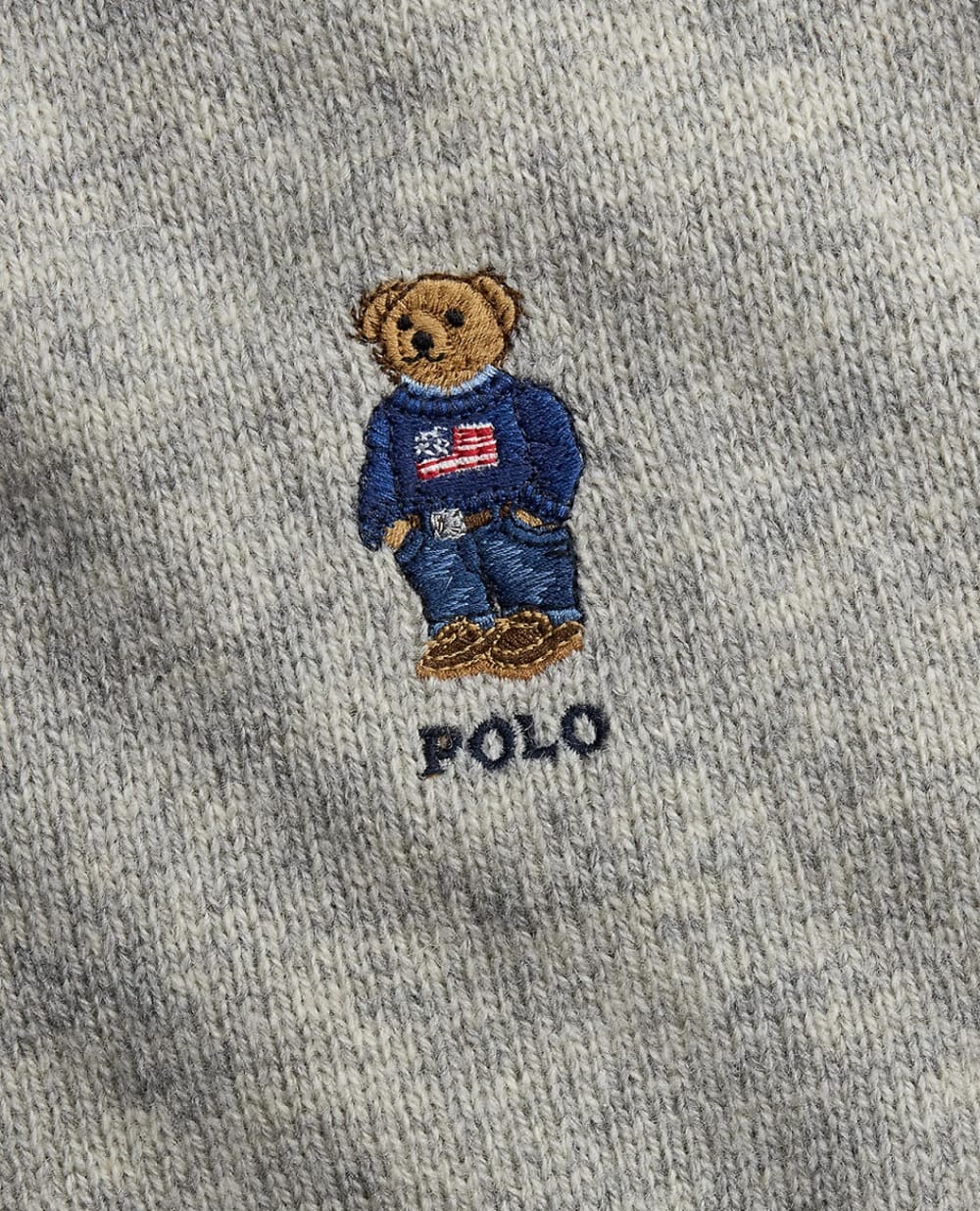 Подарочный набор шапка и шарф Polo Bear Polo Ralph Lauren 449P02050003, серый цвет • Купить в интернет-магазине Kameron