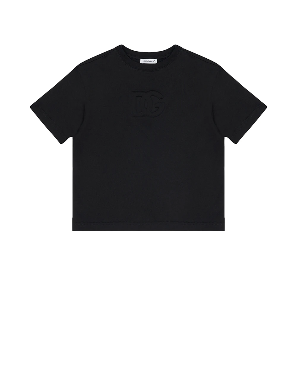 Дитяча футболка з логотипом DG Dolce&Gabbana Kids L4JTHV-G7O5R-S, чорний колір • Купити в інтернет-магазині Kameron