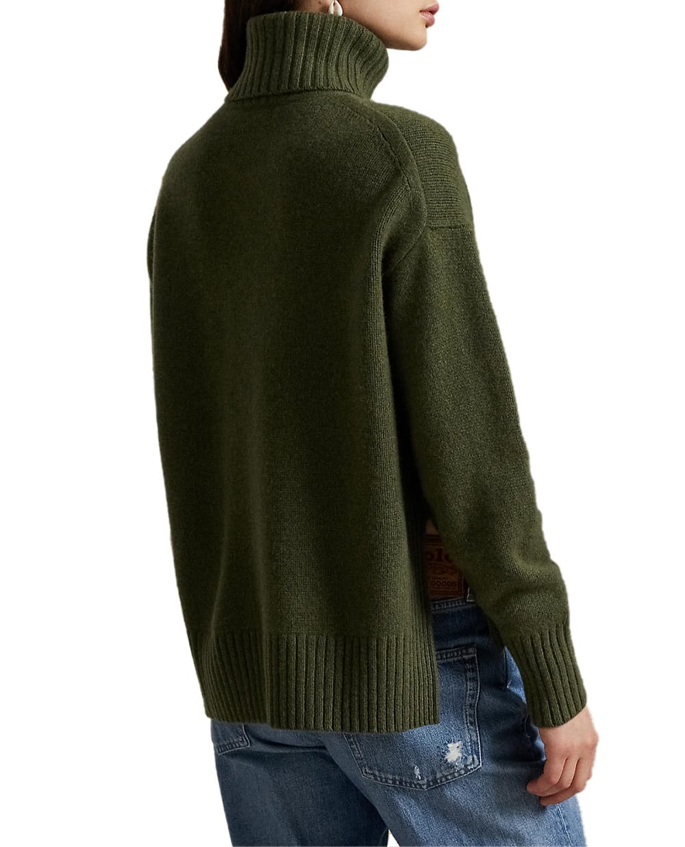 Свитер из шерсти и кашемира Polo Ralph Lauren 211925147012, зеленый цвет • Купить в интернет-магазине Kameron